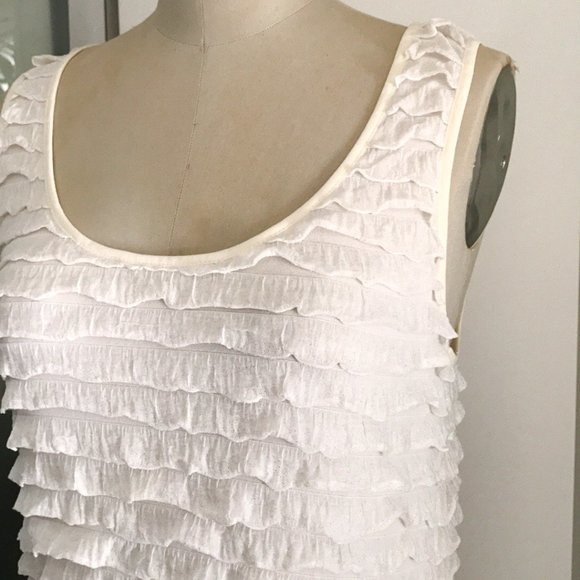 NWT Free People Ivory ruffle slip dress size S - Picture 4 of 6